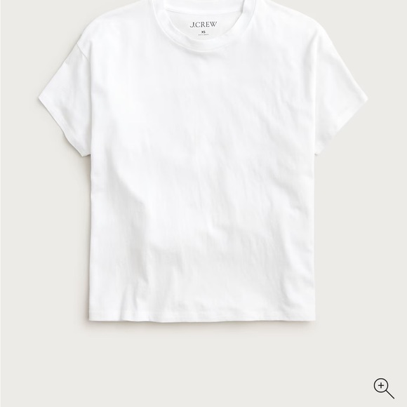J.Crew Women’s Feather jersey cropped T-shirt - Picture 4 of 4